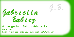 gabriella babicz business card